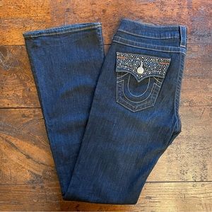 True Religion high rise boot cut blue jean. Size 29.